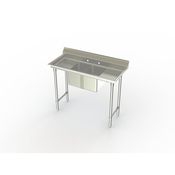 Convenience Store Sinks Two Comp, 14" W X 10" L-R Bowl